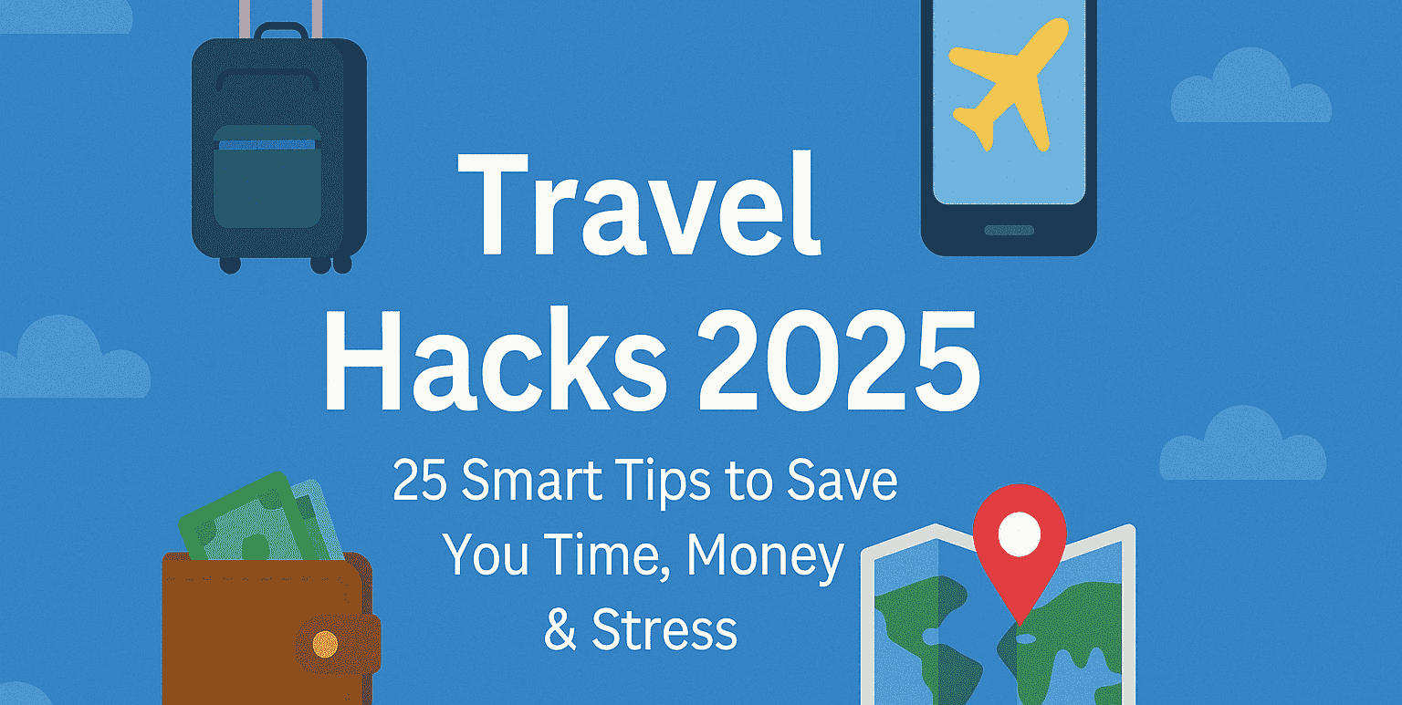 ✈️ 25 Travel Hacks for 2025 That Will Save Time, Money & Stress